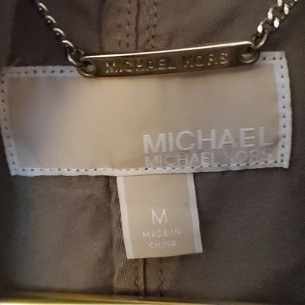 Michael Kors Womens Anorak Utility Zipper & Snap Jacket with Gold Hardware - Picture 7 of 7